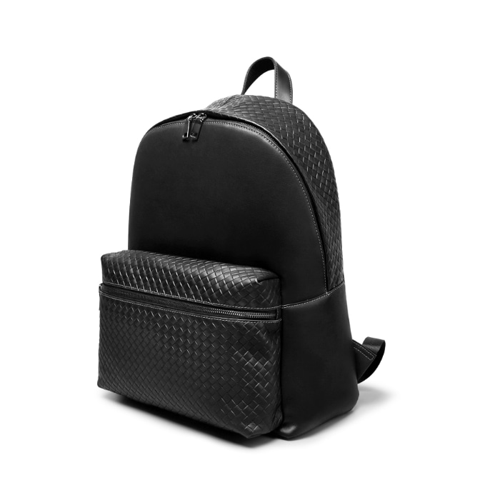 천연소가죽 격자무늬 백팩 정장가방 노트북가방 P4011-블랙 (bfe304)