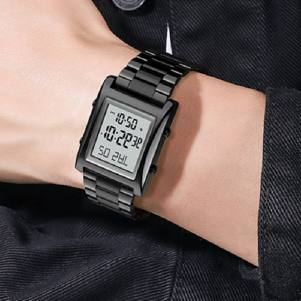 심플 데일리 캐주얼 남자 전자 손목시계 패션시계 수능시계 ST9210WC-블랙(BSP243)