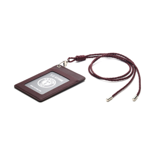 TZS212 와인 목걸이형 카드지갑(투명창)